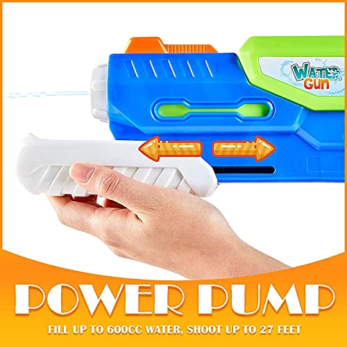 Paochocky Juguetes de Super Pistolas de Agua 1400ml Diversión Potente Chorro de Agua con Alcance de hasta 10m para Verano Piscina Al Aire Libre Jardin Fiesta Batalla de Agua para niños Adultos