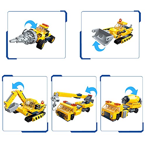Paochocky Set de Bloques de Construcción 6 in 1 Stem Juguetes de Transformers Robots Regalo de Juguete de DIY Creativo Conjunto para Niños y Niñas (479 Piezas)