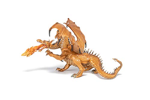 Papo 38938-Or Figura de dragón con 2 Cabezas, Multicolor (38938)