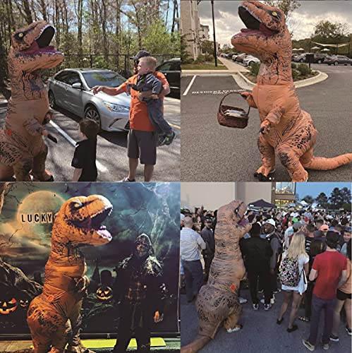 PARAYOYO T Rex Disfraz Dinosaurio Inflable Adulto T-Rex Disfraces para Halloween Brown