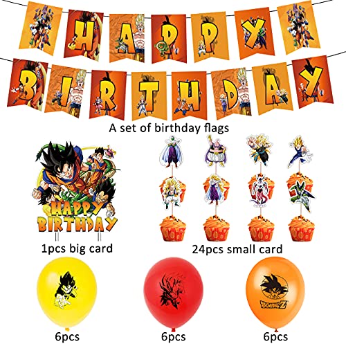 Party Globo,Dragon Ball Decoración de la Fiesta de cumpleaños globo Globo de látex, Dragon Ball Fiesta de cumpleaños Suministros Decoración para decoración de fiesta de cumpleaños para niños