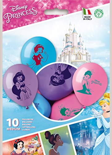 PartyCube 33677 Disney Princess - Globos coloridos (10 unidades)