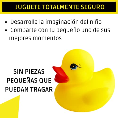 PATITOS de Goma Baño Bebé|Juegos Piscinas Hinchables|Animales de Juguete|Granja Patos Bañera |Juegos de Agua para Niños|Animales Marinos|Regalos Originales Recién Nacidos Educativos