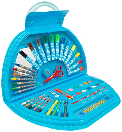 Paw Patrol Maletín Pinturas Para Niños, Estuche Colores De La Patrulla Canina, Estuche Pinturas Para Niños Incluye Acuarelas, Rotuladores Y Ceras De Colores