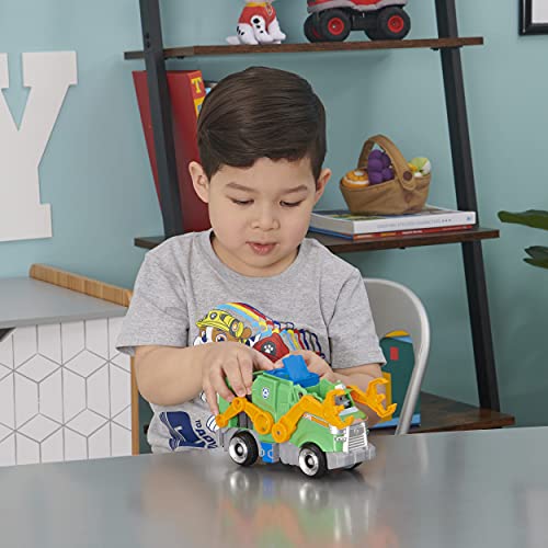 PAW PATROL Rocky's Deluxe - Coche de Juguete Transformador de película con Figura de acción Coleccionable, Juguetes para niños a Partir de 3 años