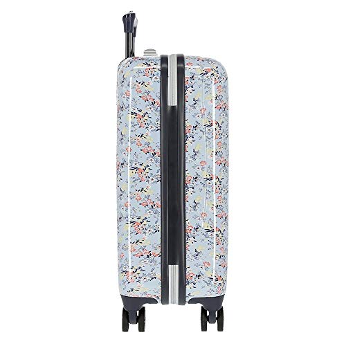 Pepe Jeans Malila Maleta de cabina Azul 38x55x20 cms Rígida ABS Cierre TSA 34L 2,6Kgs 4 Ruedas dobles Equipaje de Mano