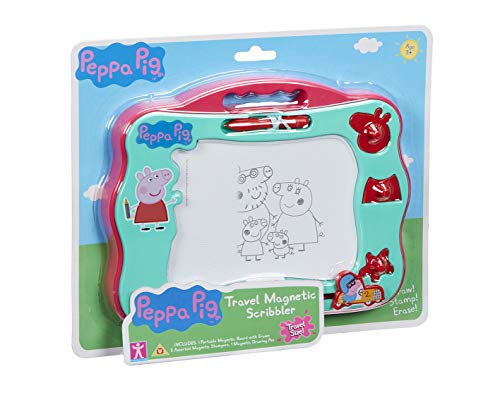 Peppa Pig 674 07218 Travel Magnetic Scribbler, verde menta/rosa