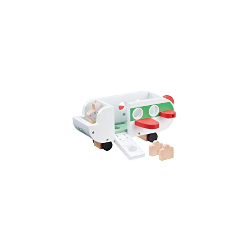 Peppa Pig- Avión 1 Personaje, Figuras madejas, Conejito Incluidas, Juguete de Madera (GIOCHI PREZIOSI PPC66000)