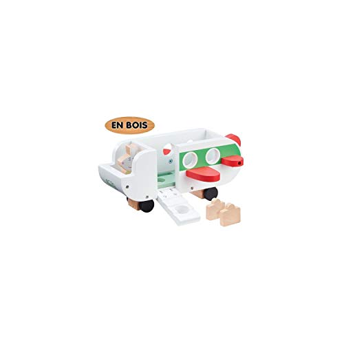 Peppa Pig- Avión 1 Personaje, Figuras madejas, Conejito Incluidas, Juguete de Madera (GIOCHI PREZIOSI PPC66000)