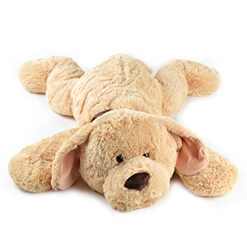 Pink Papaya Perro de Peluche Gigante Lucy, 100cm Perro de Peluche XXL en Marrón Claro Perro de Peluche XXL para abrazar de la Marca Toys