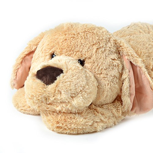 Pink Papaya Perro de Peluche Gigante Lucy, 100cm Perro de Peluche XXL en Marrón Claro Perro de Peluche XXL para abrazar de la Marca Toys