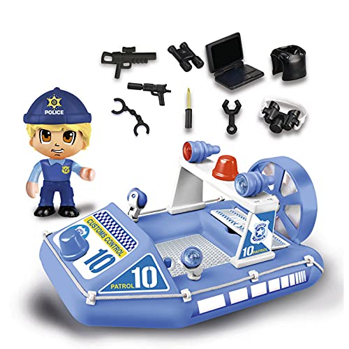 Pinypon Action - Lancha de policía con 1 Figura, para niños y niñas de 4 a 8 años, (Famosa 700015588)