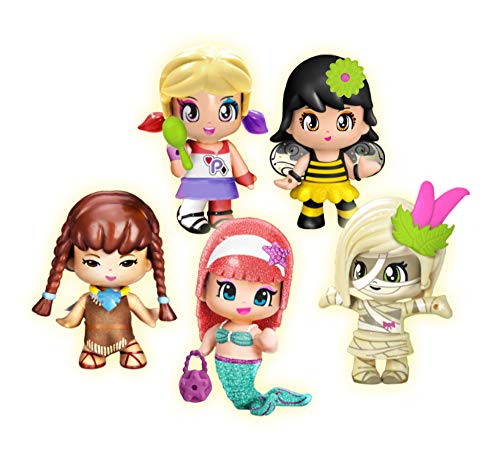 Pinypon- Dress Up Party, 5 Figuras con contenedor, Disfraces de fista, edición Limitada, Juguete (Famosa 700015882)