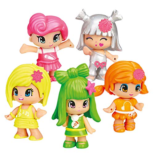 Pinypon Mix & Match Neon Party - Contenedor con 5 Figuras exclusivas, de 4 a 8 años (Famosa 700015210)