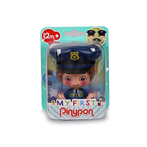 Pinypon - My First, Figura Policía, Figurita profesión policías, Juguete de policia para niños partir de un año, 3 caras diferentes,cuerpo intercambiable, Niños a partir de un año,FAMOSA (700016403)