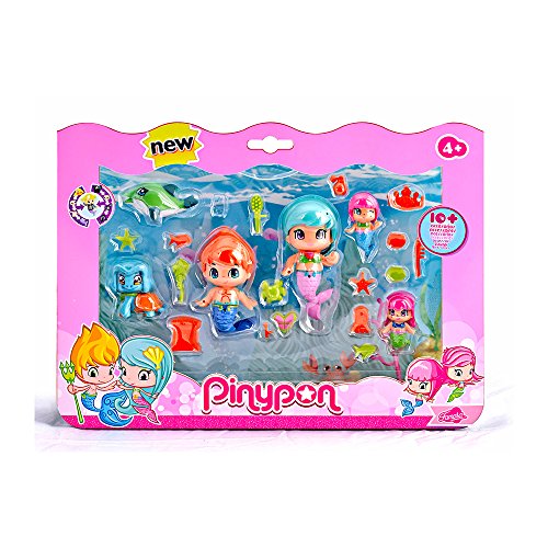 Pinypon Sirenitas pack grande de 6 figuras (Famosa 700013480) , color/modelo surtido