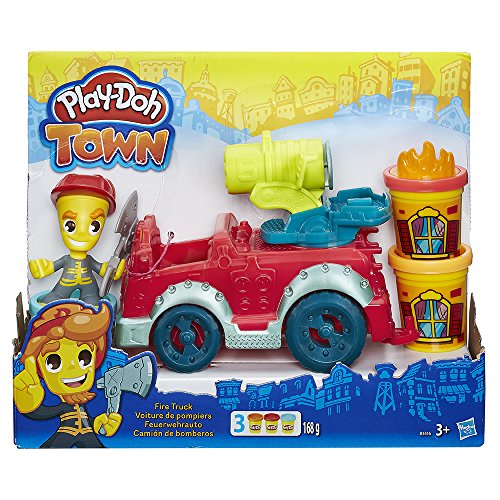Play Doh - Camión de Bomberos con Botes de plastilina (Hasbro B3416EU4)
