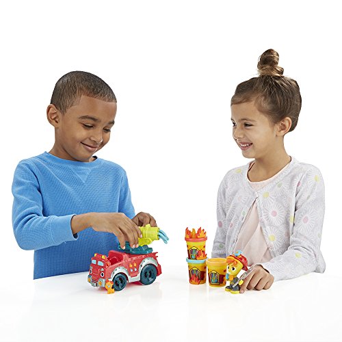 Play Doh - Camión de Bomberos con Botes de plastilina (Hasbro B3416EU4)