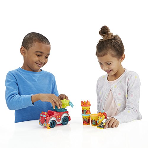 Play Doh - Camión de Bomberos con Botes de plastilina (Hasbro B3416EU4)