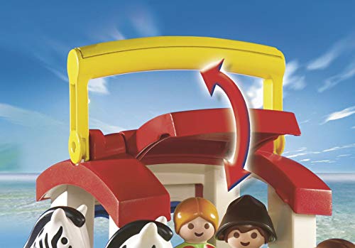 PLAYMOBIL 1.2.3 Playset Maletín, Arca De Noé, Multicolor, 18M + (6765) + -70125 1.2.3 Pala Excavadora, Multicolor, Talla Única (70125) , Color/Modelo Surtido