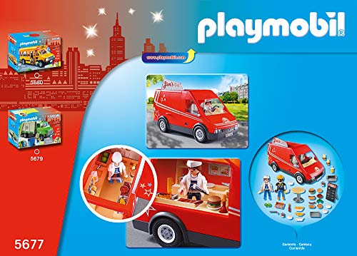 PLAYMOBIL 5677 Stadtleben Food Truck, Multicolor