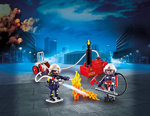 PLAYMOBIL City Action Bomberos con Bomba de Agua, a Partir de 5 Años (9468)