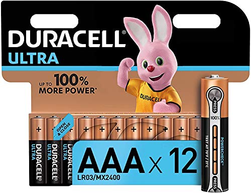PLAYMOBIL City Action Camión de Bomberos con Escalera, Luces y Sonido, a Partir de 5 Años (9463) + Duracell - Ultra AAA con Powerchek, Pilas Alcalinas (Paquete de 12) 1.5 Voltios