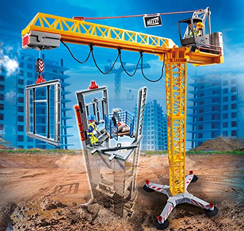 PLAYMOBIL- City Action Grúa de Construcción con Mando a Distancia RC, A Partir de 5 Años, Multicolor (70441)