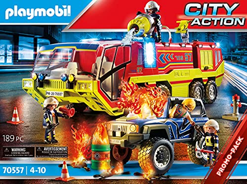 PLAYMOBIL City Action Operación de Rescate con Camión de Bomberos, A partir de 4 años (70557)