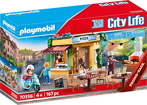 PLAYMOBIL City Life Pizzería, A partir de 4 años (70336)