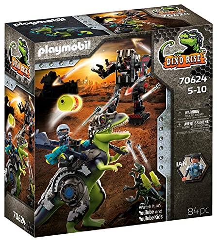 PLAYMOBIL Dino Rise T-Rex: Batalla de los Gigantes, A partir de 5 años (70624)