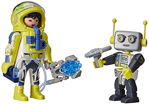 PLAYMOBIL- Duo Pack Astronauta y Robot Juguete, Multicolor (geobra Brandstätter 9492)