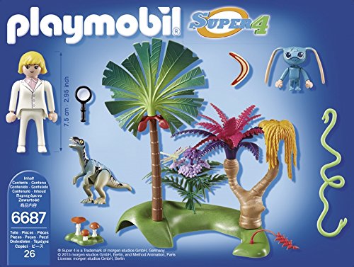 PLAYMOBIL - Isla perdida con Alien y Raptor, playset (6687)