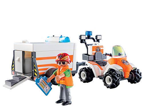 PLAYMOBIL Life City Quad Rescate+Remolque, Color carbón (70053)