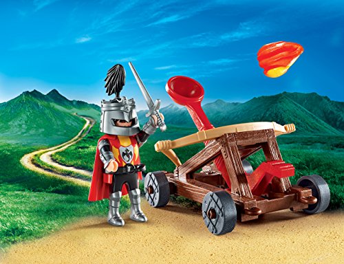 PLAYMOBIL- Maletín Catapulta de Caballero, Multicolor, única (9106)
