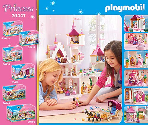 PLAYMOBIL Princess 70447 Gran Castillo de Princesas con pista de baile giratoria, A partir de 4 años
