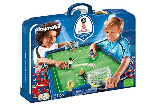 PLAYMOBIL Soccer International 2018 FIFA World Cup Russia Campo de Fútbol Maletín, única (9298)