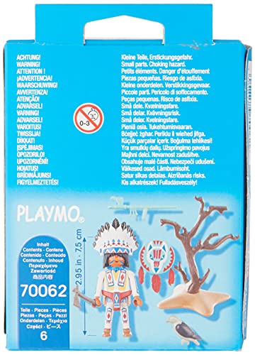 PLAYMOBIL- Special Plus Especial Indio Americano, Color carbón (70062)