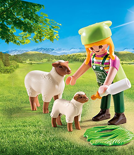 PLAYMOBIL Special Plus Granjera con Ovejas, A partir de 4 años (9356)