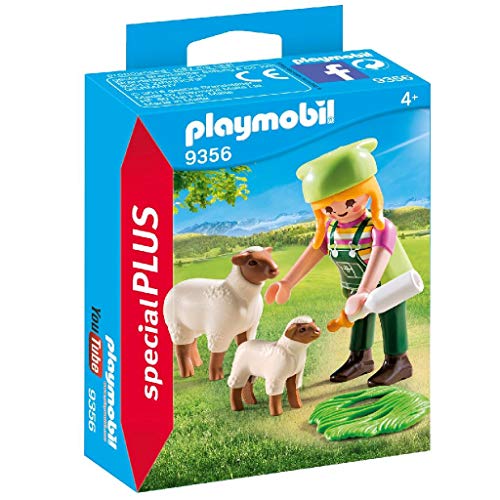 PLAYMOBIL Special Plus Granjera con Ovejas, A partir de 4 años (9356)