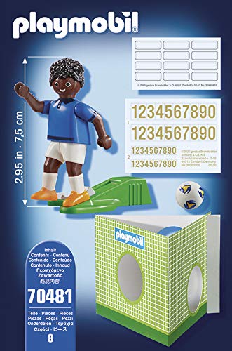 PLAYMOBIL- Sports & Action Jugador de Fútbol, Francia B, Multicolor (70481)