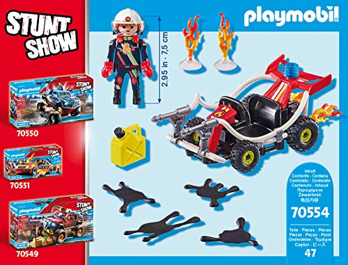 PLAYMOBIL Stuntshow 70554 Kart antincendio, Para niños de 4 a 10 años