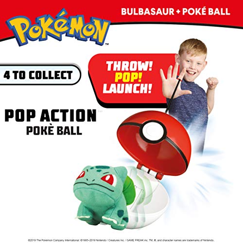 PoKéMoN 95104 Pokemon Pop Action Poke Ball-Bulbasaur, Multicolor