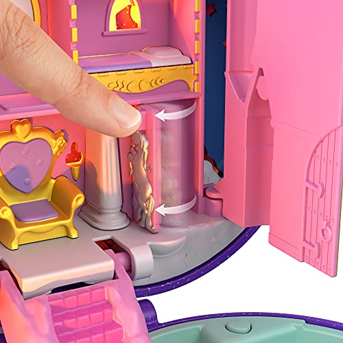 Polly Pocket Cofre castillo, muñeca con accesorios, juguete +4 años (Mattel HFJ64)