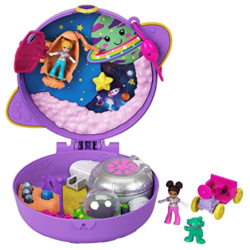 Polly Pocket Estuche Saturn Space Explorer, Multicolor (Mattel GKJ51)