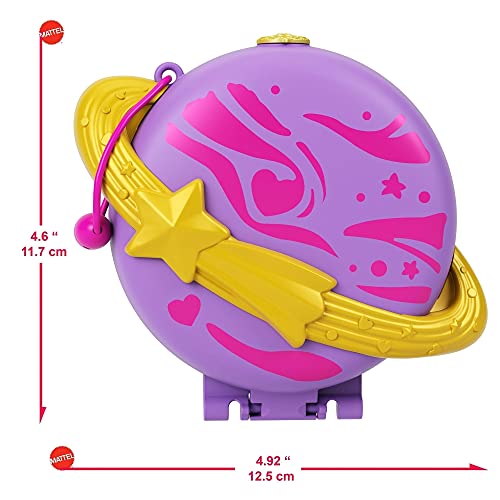 Polly Pocket Estuche Saturn Space Explorer, Multicolor (Mattel GKJ51)