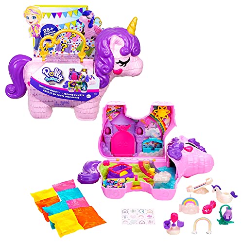 Polly Pocket Fiesta del Unicornio, Multicolor (Mattel GVL88)