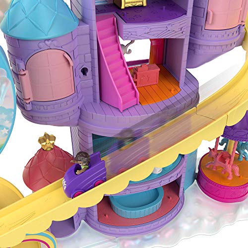 Polly Pocket Parque temático arcoiris Set de juego con muñeca, mascota y accesorios, juguete +4 años (Mattel HBT13)