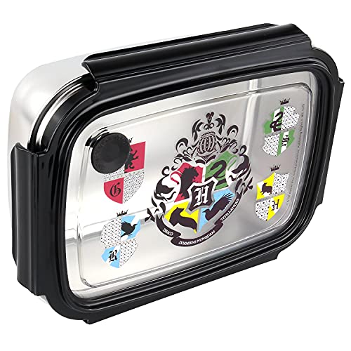 POS 33444 – Fiambrera con diseño de Harry Potter (Aprox. 19,5 x 14,2 x 7,2 cm, Acero Inoxidable y plástico, sin BPA ni ftalatos, Ideal para el Desayuno, guardería y Escuela)