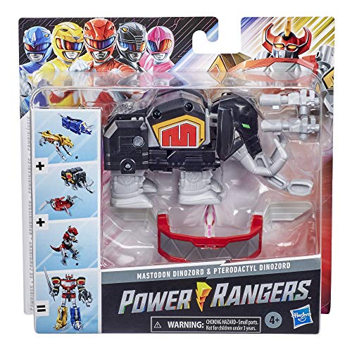 Power Rangers Mighty Morphin Mastodon Dinozord y Pterodactyl Dinozord Toy 2-Pack Figuras de acción Parte de Dino Megazord para niños a Partir de 4 años